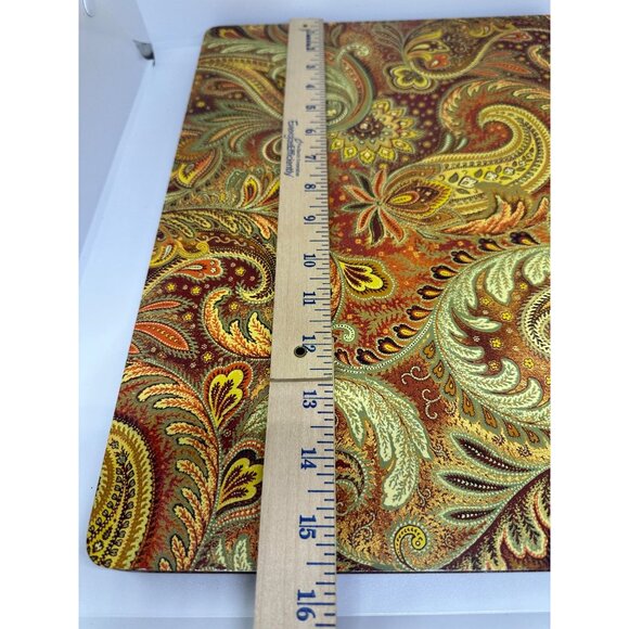 Ornate Colorful Paisley Placemat Cork Backed Table Decor 15.5"x12" Set of 4 - Picture 12 of 12